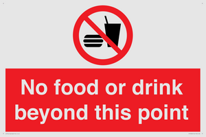 No food or drink beyond this point